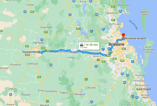 Brisbane Airport To Toowoomba Transfers